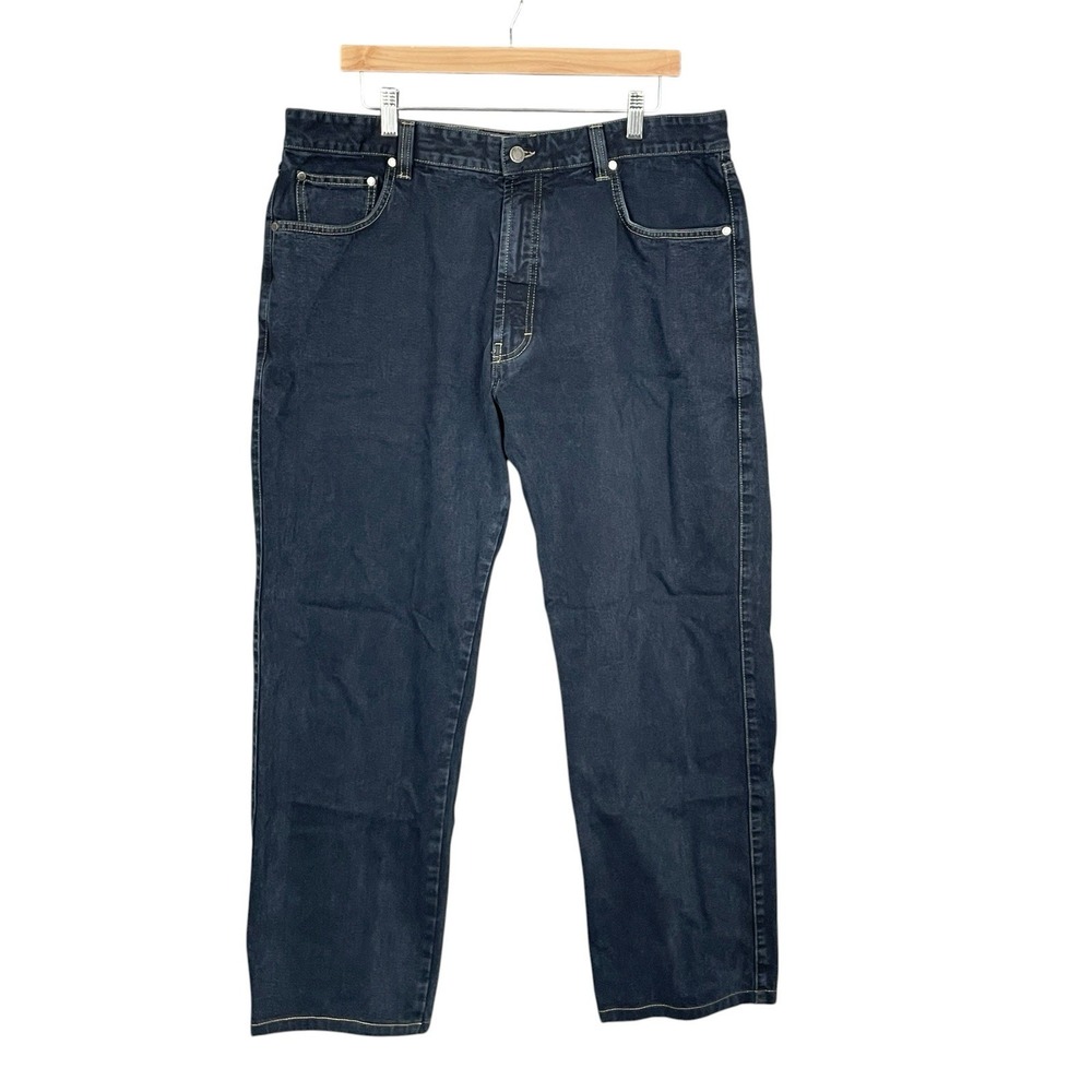 Ermenegildo Zegna Minimalist‎ Straight Leg Jeans Mens 40x29 Dark Wash Luxury